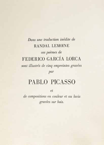 null LORCA (Federico Garcia). Funeral song for Ignacio Sanchez Mejias. Paris, Pierre...