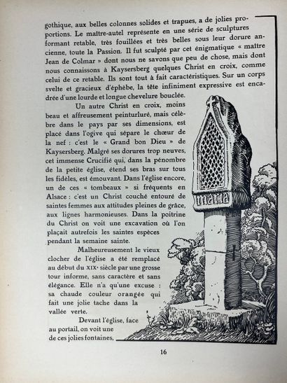 null HANSI. Les Clochers sous les vignes. Paris, Fleury, 1929. In-4, paperback, partly...