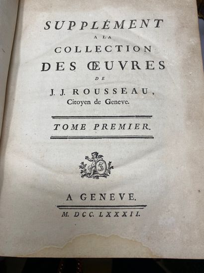 null Complete works of Jean-Jacques Rousseau
Geneva, 1782
17 volumes