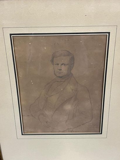 FLANDRIN Paul, 1811-1902,
Portrait d'homme,...