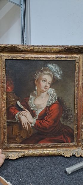 null FRENCH SCHOOL FIRST HALF OF THE 18th CENTURY

Half-body portrait of a woman...