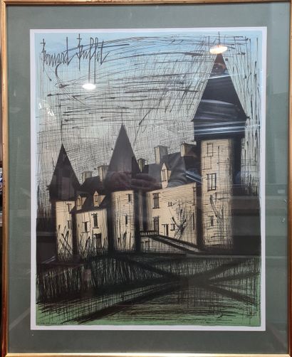 null BUFFET Bernard, based on 
Le château de Culan, 1965
Color lithograph, signed...