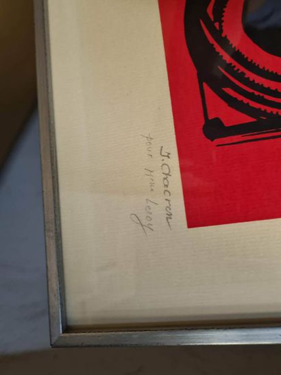 null CHACRON Joseph (1936-2010)
Maternité fond rouge, 91
Lithographie, signée en...