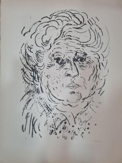 null COTTAVOZ André (1922-2012)
Portraits 
Three lithographs, signed lower right,...