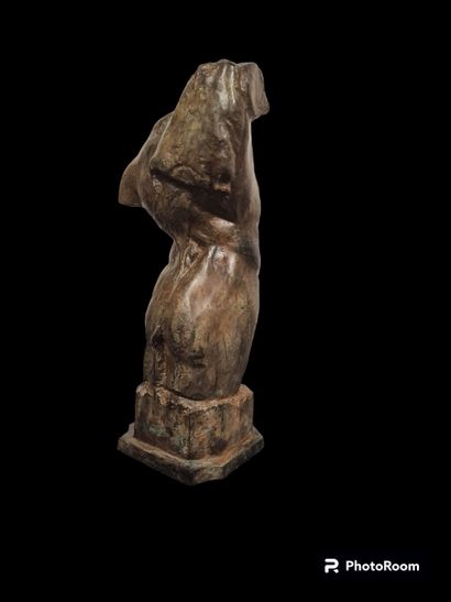 null CHENET Pierre(XXe siècle)
Buste d'après l'antique 
Bronze à patine brun roux...