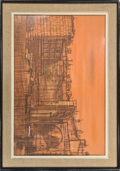 null CARZOU Jean, after 
Aigues- mortes 
Color lithograph, signed lower right in...