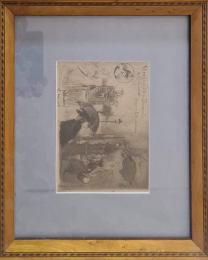 null BOUTET Henri (1851-1919)
Change of residence
Etching in black, signed lower...