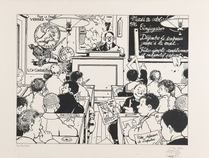 null TARDI Jacques, né en 1946
La classe 
sérigraphie comportant un dessin original...