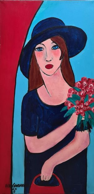 null MIARCZYNSKI Aleksandra (née en 1923)
Hommage à Modigliani 
Huile sur toile signée...