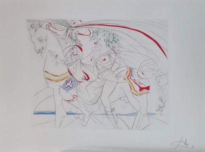 null DALI Salvador, after
Equestrian subject
Etching, signed lower right
57 x 77...