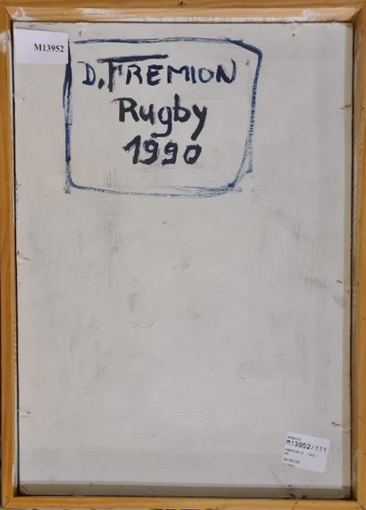 null FREMION D. (XXI)
Rugby, 1990
Huile sur panneau, signée en bas à gauche, signée,...