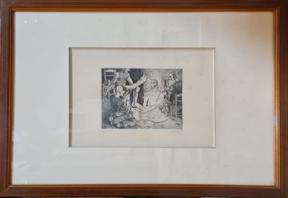 null COURMES Alfred (1898-1993)
Apparition, 1944
etching in black, signed and dated...