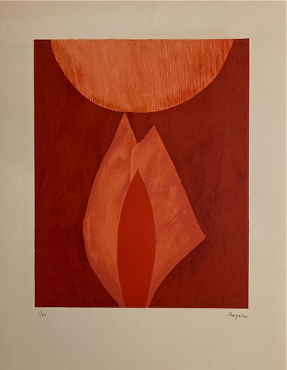 null BAZAINE Jean 
Lithograph 1975, signed, justified HC, 
76.5 x 54.5 cm