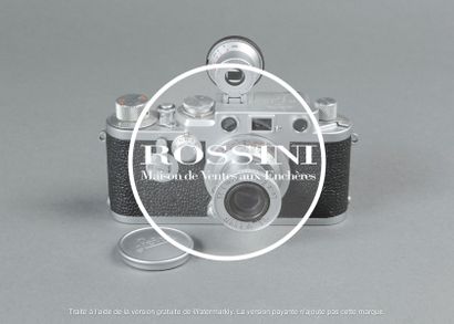 null Camera. Leitz Leica IIIf (Red Dial) body n°772 021 (1955) with Leitz Elmar 3.5/5...