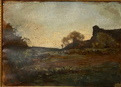null FRENCH SCHOOL
Edge of the Loire 
oil on paper doubled on panel 
29.5 x 38.5...
