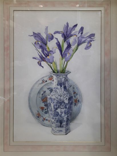 null DAVIDSON John
2 watercolors depicting bouquets of flowers 
one signed lower...
