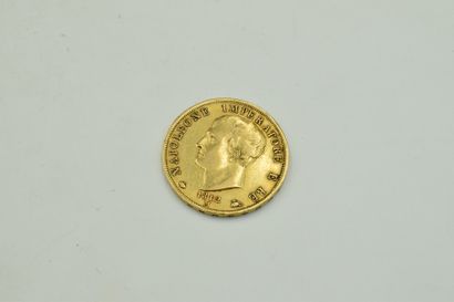 Pièce en or de 40 lire Napoleone Imperatore...