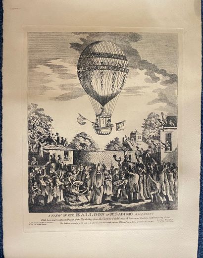 null AEOROSTAT

Réunion de six gravures modernes sur le thème aérostatique au XVIIIe...