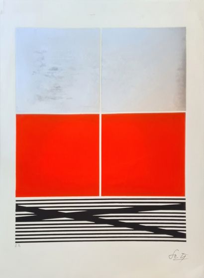 null SOTO Jesús Rafael, d'après 
Composition cinétique, 1970
Lithographie couleur,...