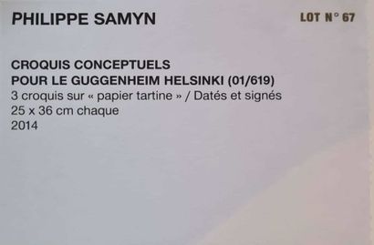 null SAMYN Philippe
Croquis conceptuels pour le Guggeheim Helsinki (01/619)
Trois...