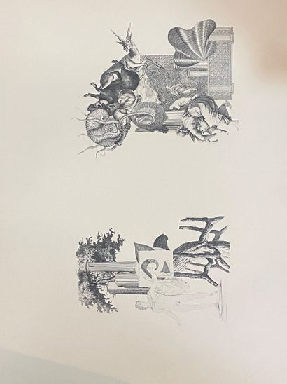 null Lot de Lithographies comprenant : 

ANONYME, 
Collages, 
Deux lithographies...