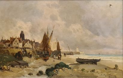 MAZZELLA Jean, XIXe siècle
Plage aux bateaux...