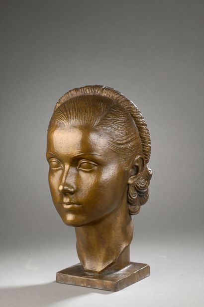 PERANDINOS Nikolaos, 1910-1991
Tête de femme
bronze...