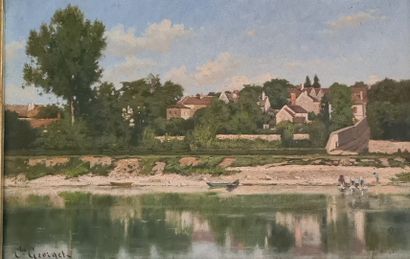 null GEORGET Jean-Charles (1833-1895)
Lavandières à la rivière
Huile sur toile signée...