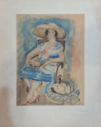 LEWITSKA Sonia, 1882-1937,
Femme assise au...