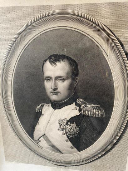null Lot de gravures comprenant : 
un portrait du Général Foy d'après Vincent, Napoléon...