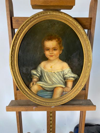 null Ecole de la fin du XIXème siècle
Portrait d'enfant, présumé le roi de Rome (?)
Huile...
