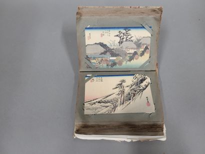 null Un petit album de cartes postales du Japon, cartes non-voyagées.
