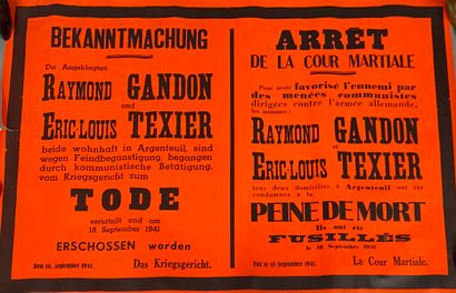 WW2 - Deux placards bilingues allemand/français...