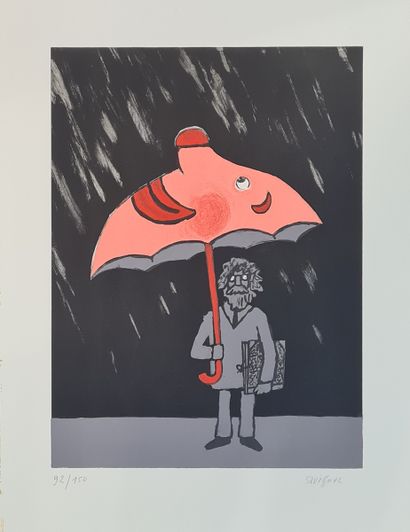 SAVIGNAC Raymond (1907-2002)
parapluie clown
Lithographie...