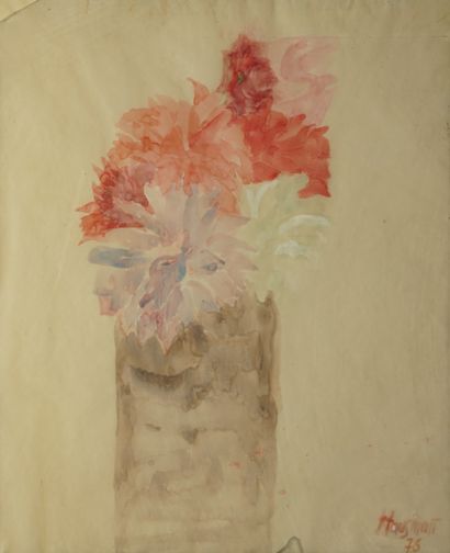 HAUSMAN (XX-XXI)
Bouquet de pivoines, 1976,
aquarelle...