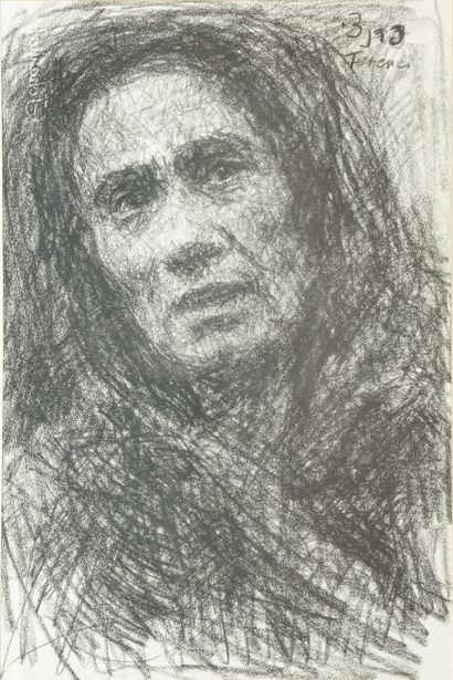 FERENCI Hedva (née en 1933)
Portrait,
fusain,...