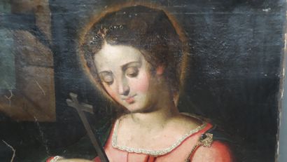null ECOLE FRANCAISE 
du XVIIème siècle 

Sainte Marguerite (?)

Huile sur toile...