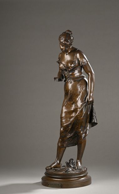 CARLIER Émile, 1849-1927
Candeur
bronze à...