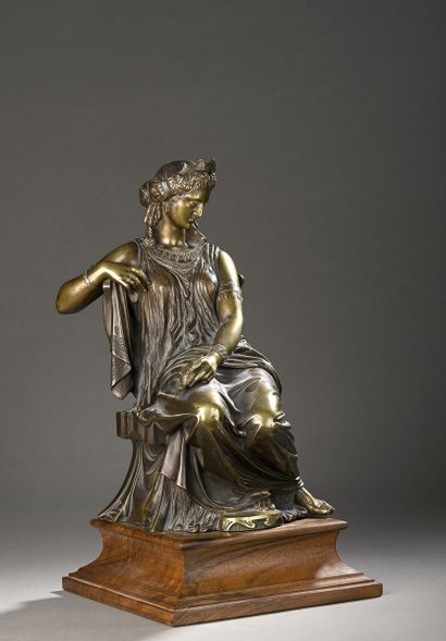 null KLEY Louis, 1833-1911
Pénélope
bronze à patine brune sur socle en bois naturel,...