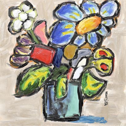 BATISTA Helder, né en 1964
Bouquet bleu
huile...