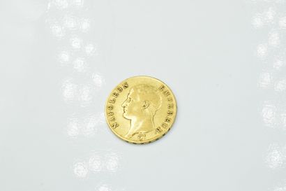 Pièce en or 40 Francs Napoléon Ier tête nue...