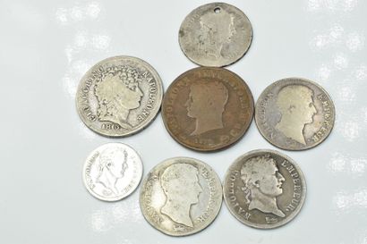 Lot de 6 pièces en argent du Ier Empire :
2...