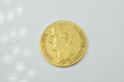 Pièce en or de 40 Francs Bonaparte Ier consul...