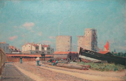 Frédéric MONTENARD, 1849-1926 La Rochelle, 1885 Huile sur toile, signée et datée...