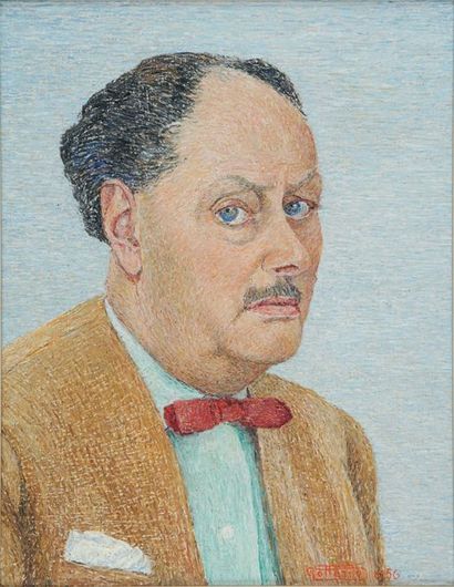 Gottardo Guido SEGANTINI, 1882 -1974 Portrait du Dr. EJ.Morger, 1956 Huile sur isorel,...