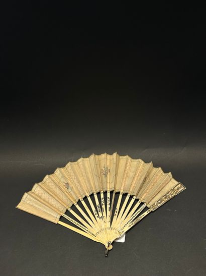 null The little musicians, Europe, circa 1900
Folded fan, the fabric leaf painted...
