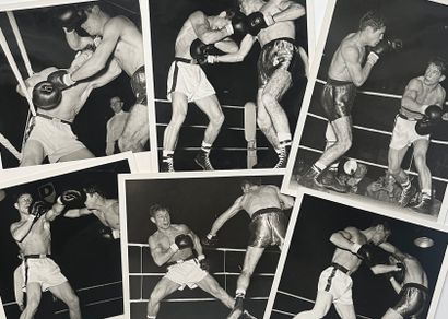 Robert KAYAERT (1920-2007) 
Combat de boxe,...