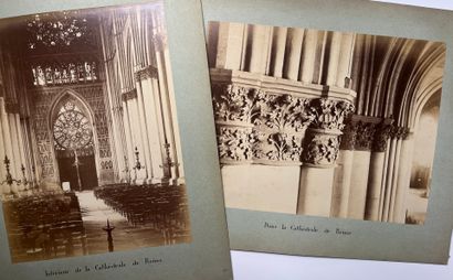 null Auteur non-identifié 
Intérieur de la Cathédrale de Reims, vue de la nef et...