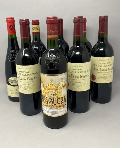 8 	bouteilles 	VINS DIVERS 	(elt; Saint-Emilion,...
