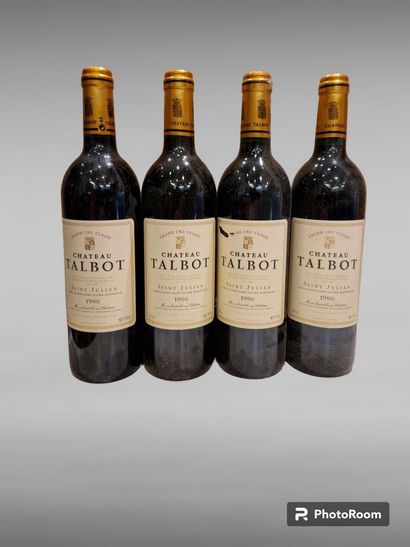 4	bouteilles 	Château 	TALBOT, 4° cru 	Saint-Julien...